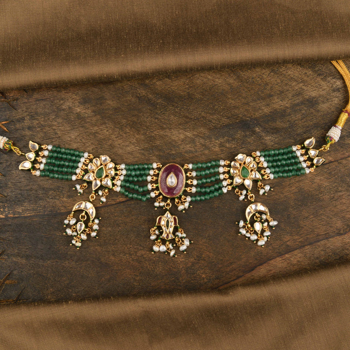 Kainat Emerald and Ruby Choker Set