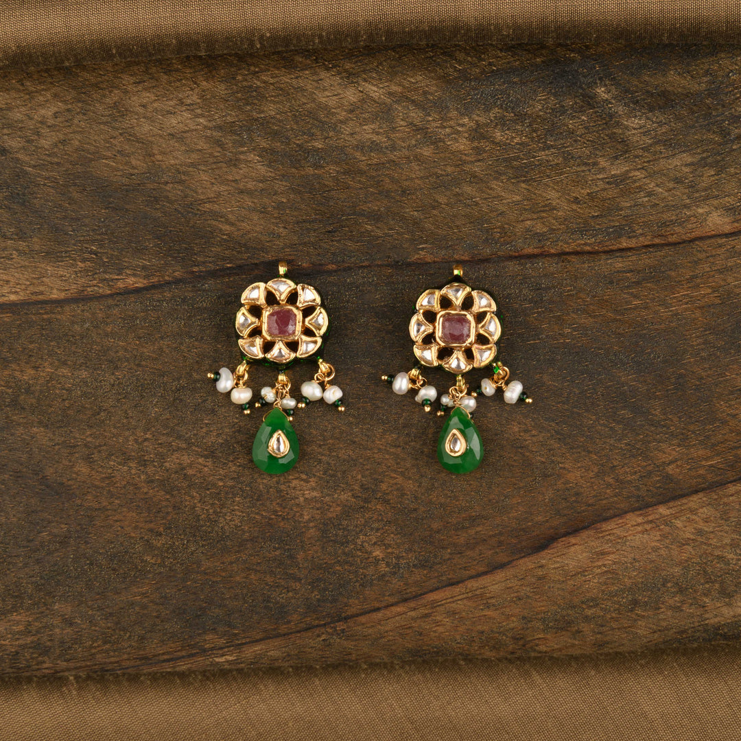 Swarna Emerald and Ruby Necklace Set