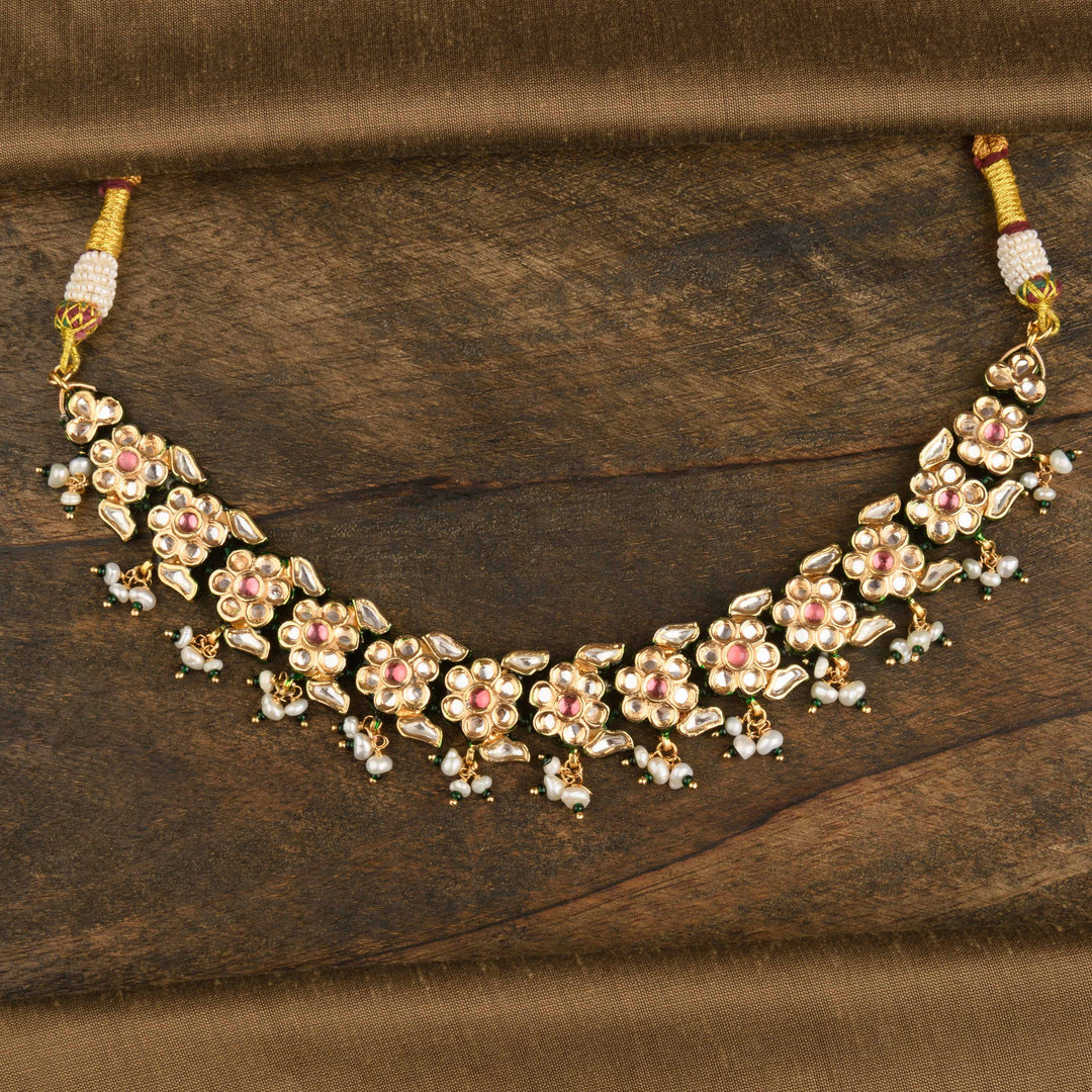 Maira Polki and Pearl Necklace Set
