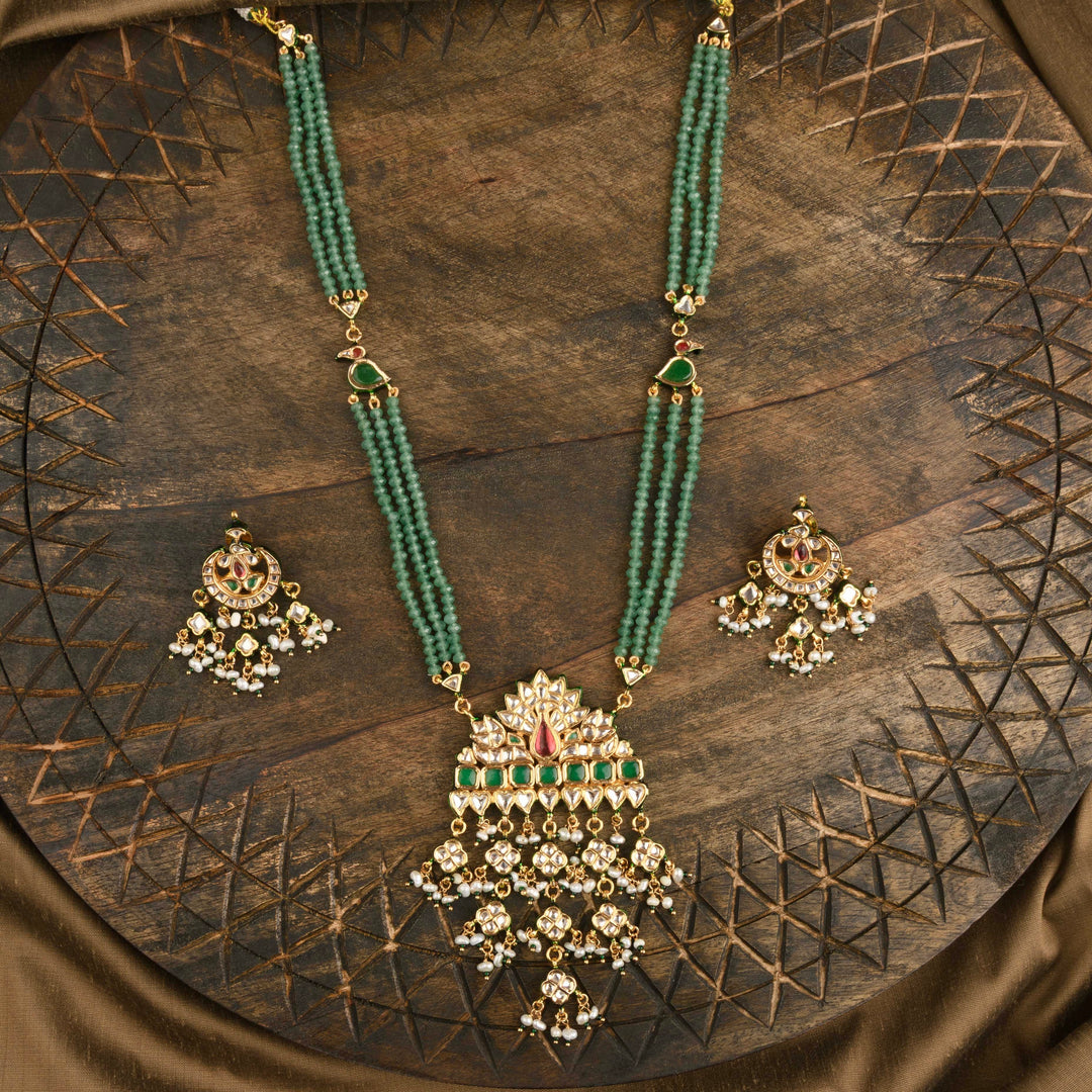 Morini Polki and Pearl Necklace Set