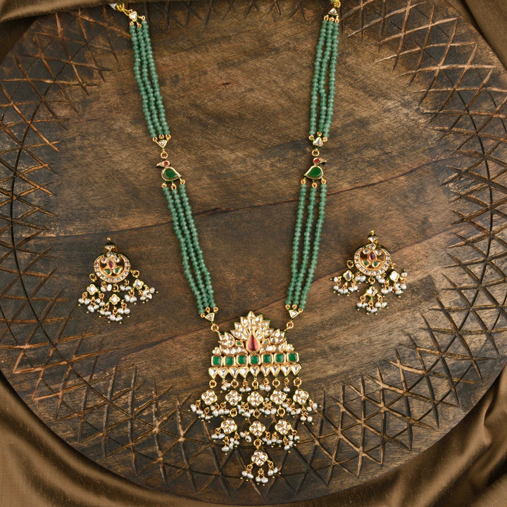 Morini Polki and Pearl Necklace Set