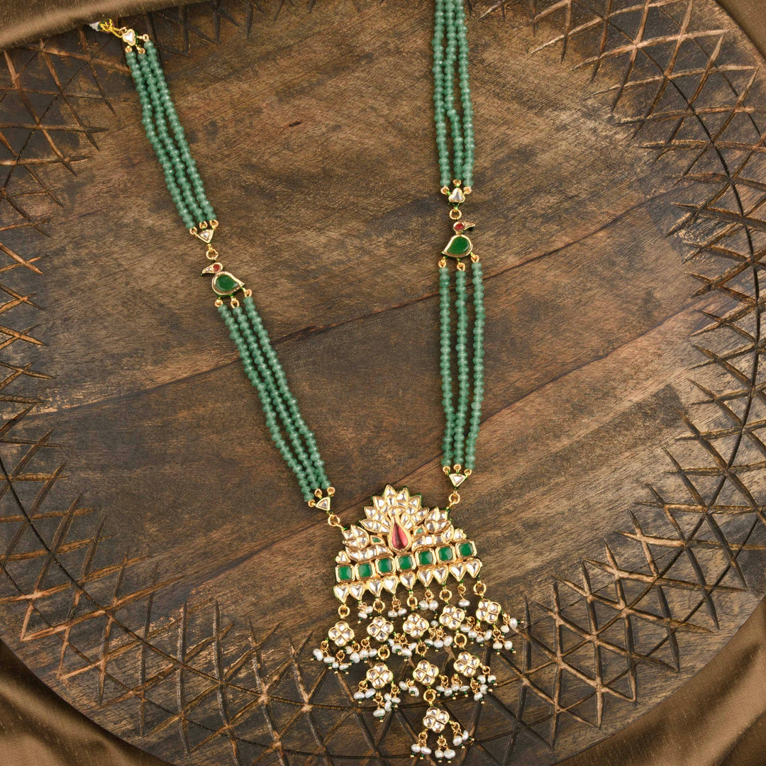 Morini Polki and Pearl Necklace Set