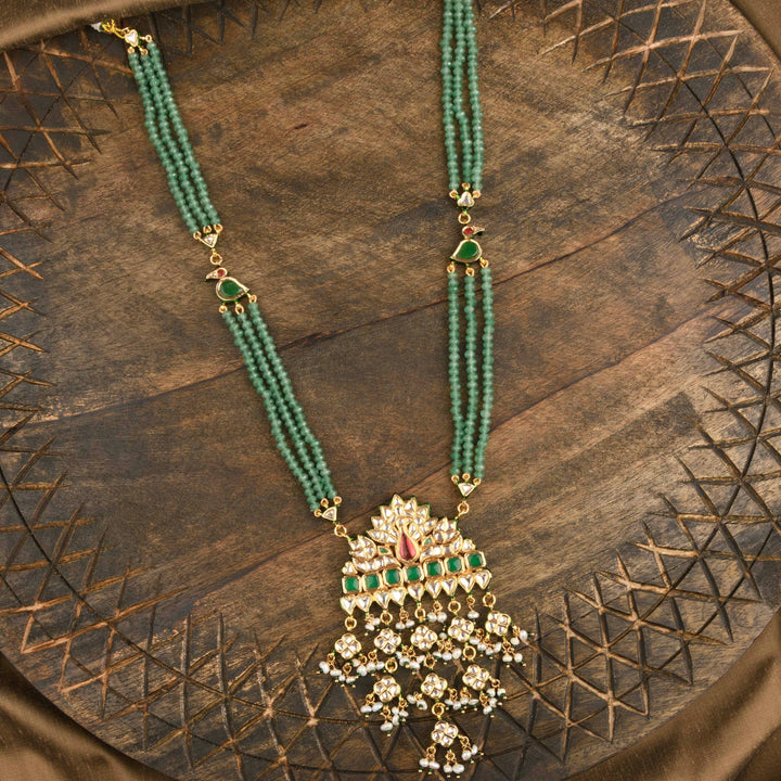 Morini Polki and Pearl Necklace Set