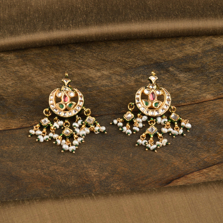 Morini Polki and Pearl Necklace Set