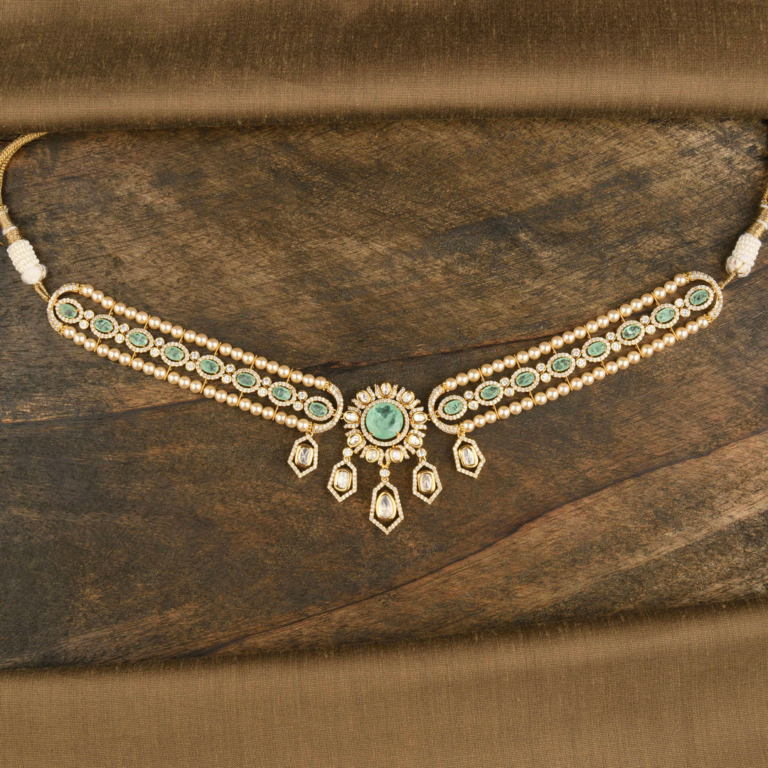 Munira Polki and Pearl Choker Set