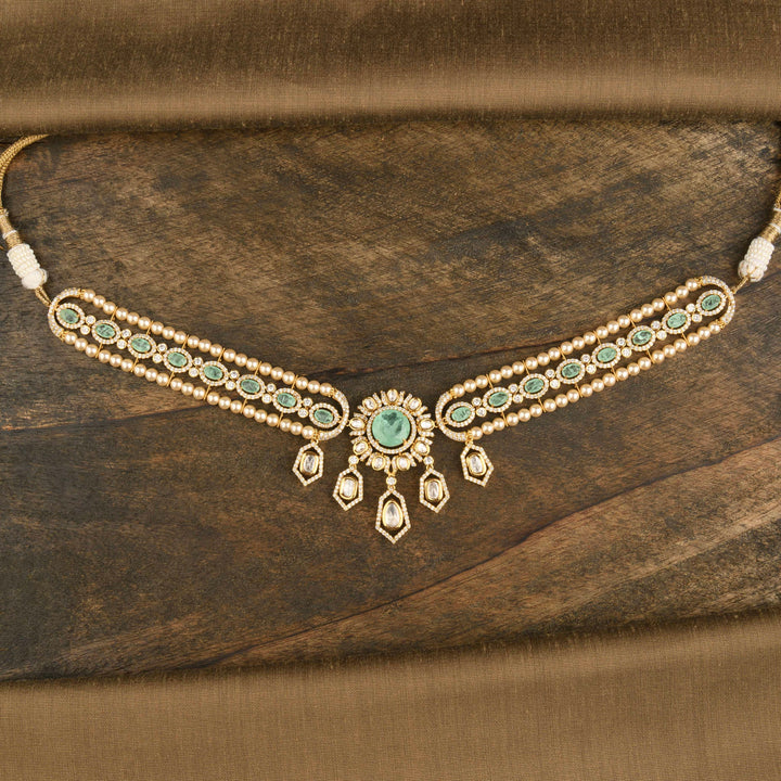 Munira Polki and Pearl Choker Set