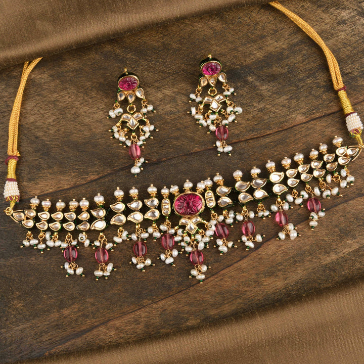 Parisa Ruby and Pearl Choker Set