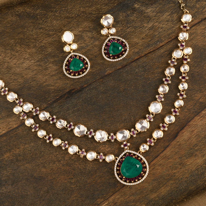 Reva Polki Necklace Set