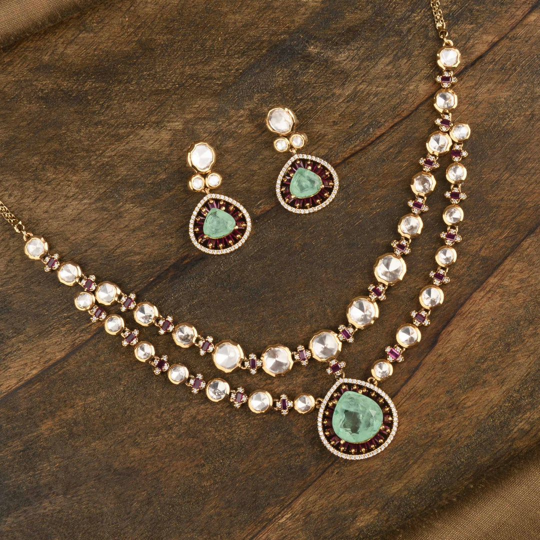 Reva Polki Necklace Set