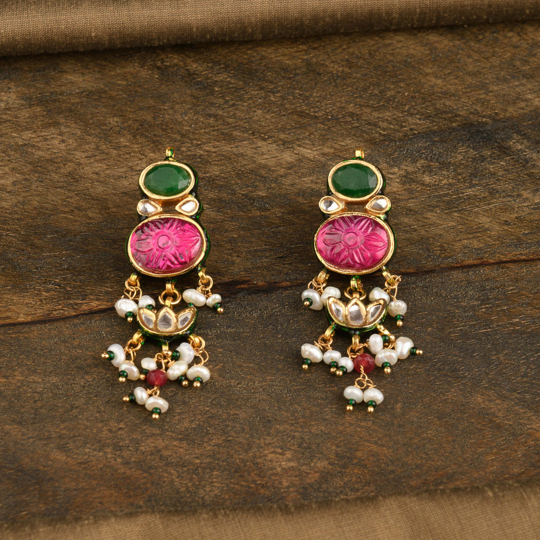 Indrani Navratan Necklace Set