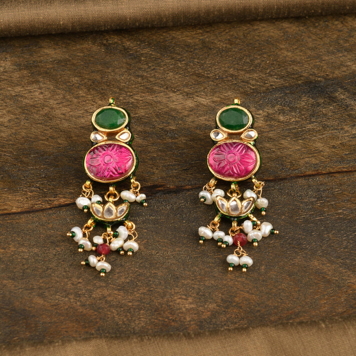 Indrani Navratan Necklace Set
