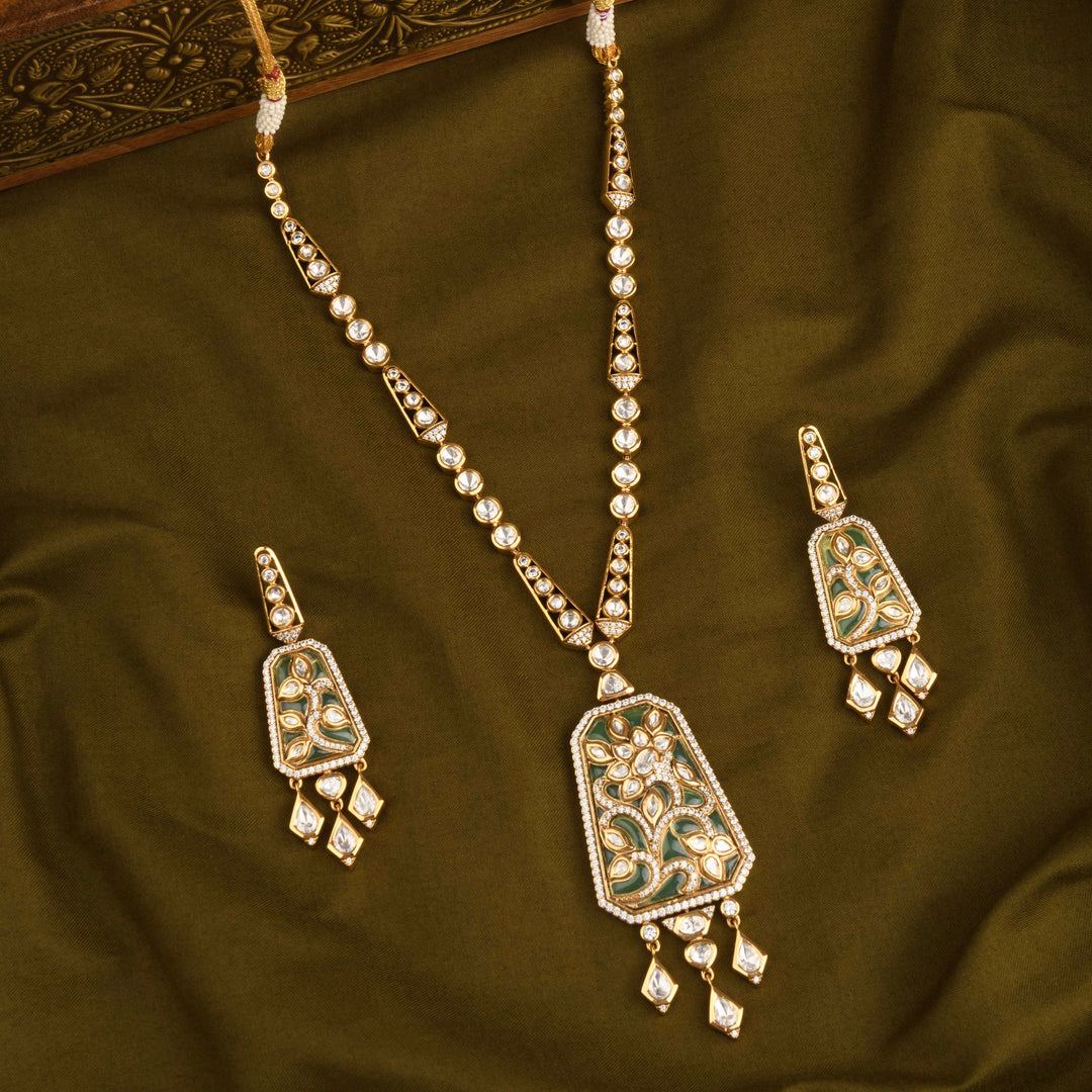 Zeba Polki Necklace Set