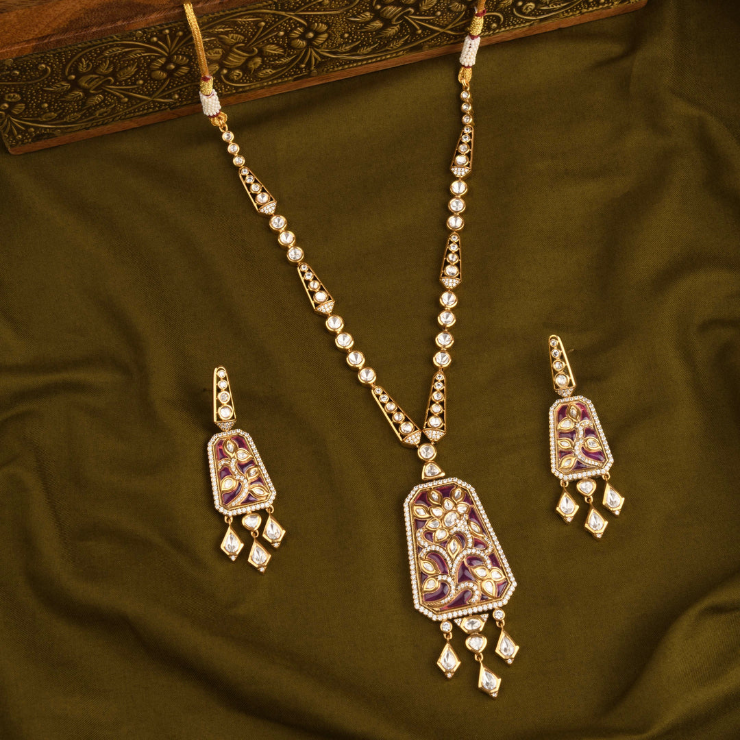 Zeba Polki Necklace Set