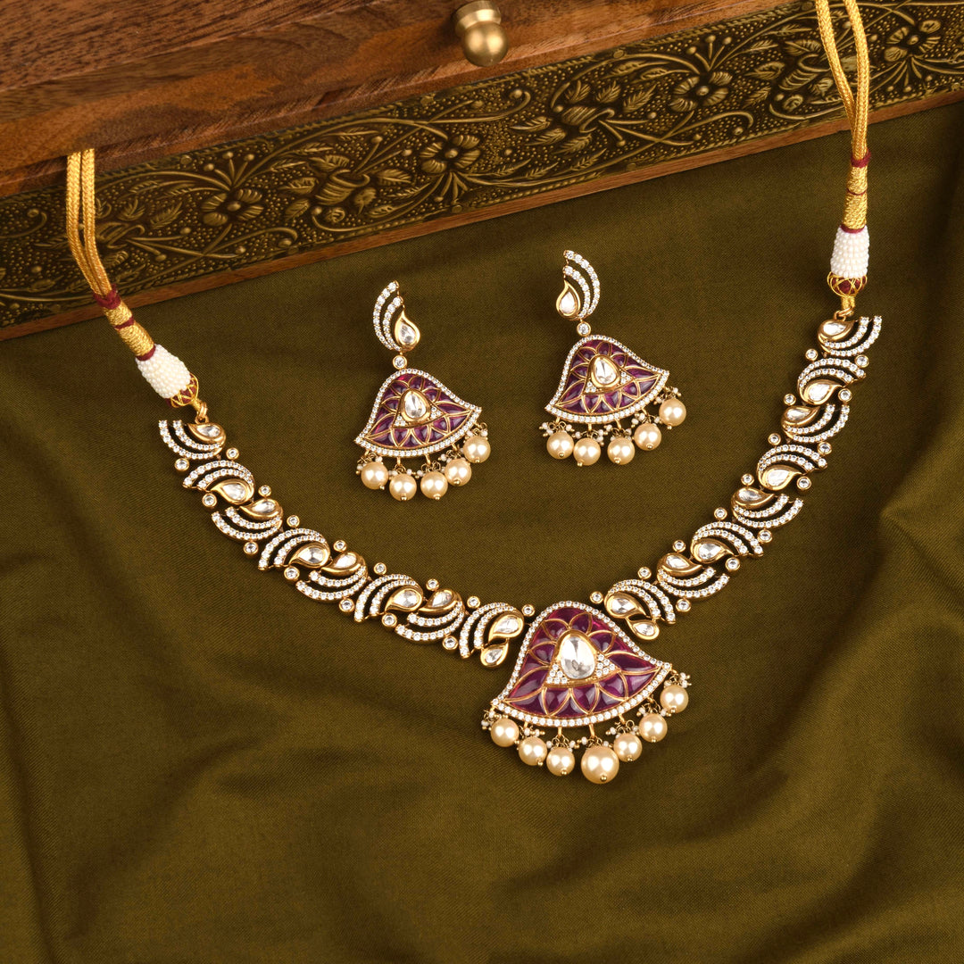 Jhanvi Polki Necklace Set