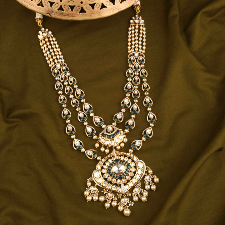 Adiba Polki and Pearl Necklace Set