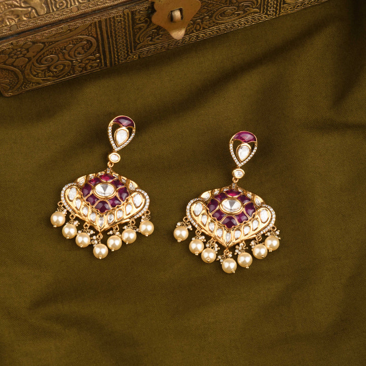 Adiba Polki and Pearl Necklace Set