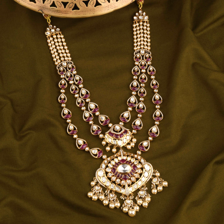 Adiba Polki and Pearl Necklace Set