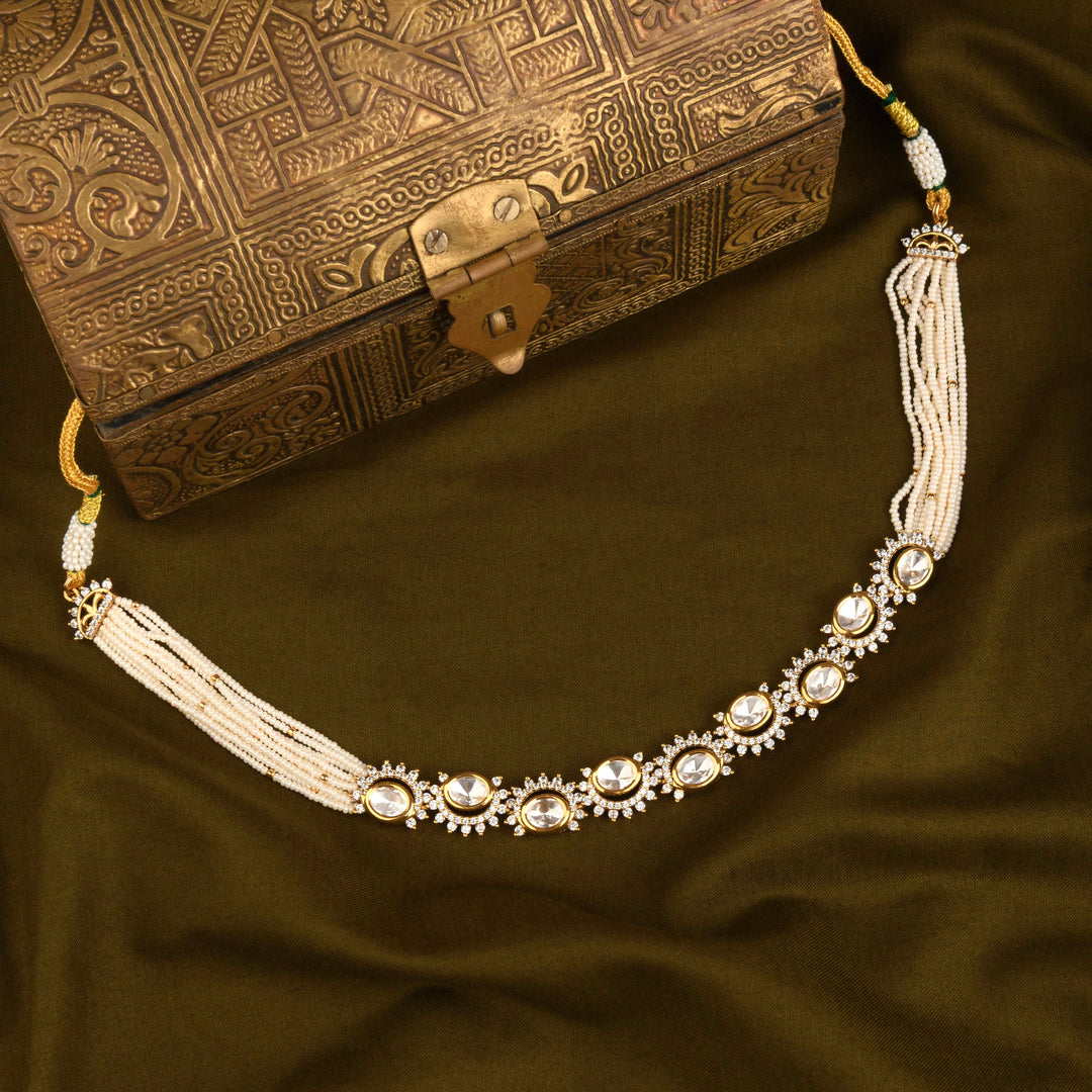 Ayushi Polki and Pearl Necklace Set