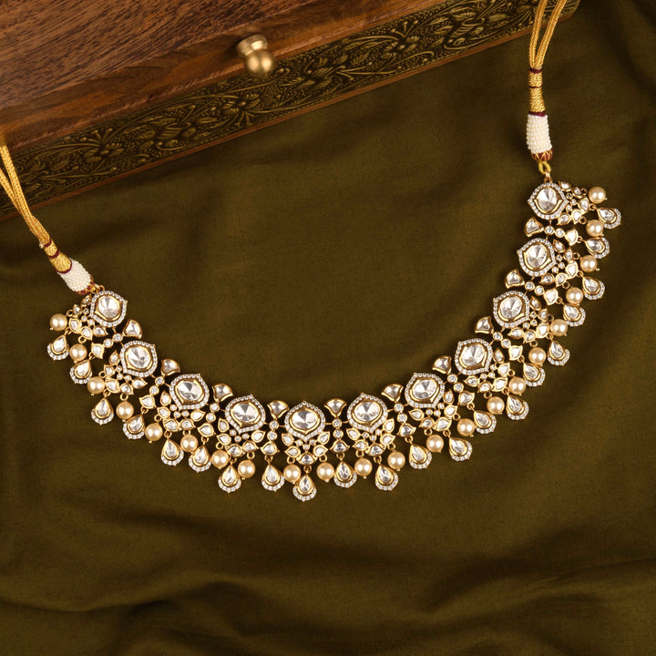 Malvika Polki and Pearl Necklace Set