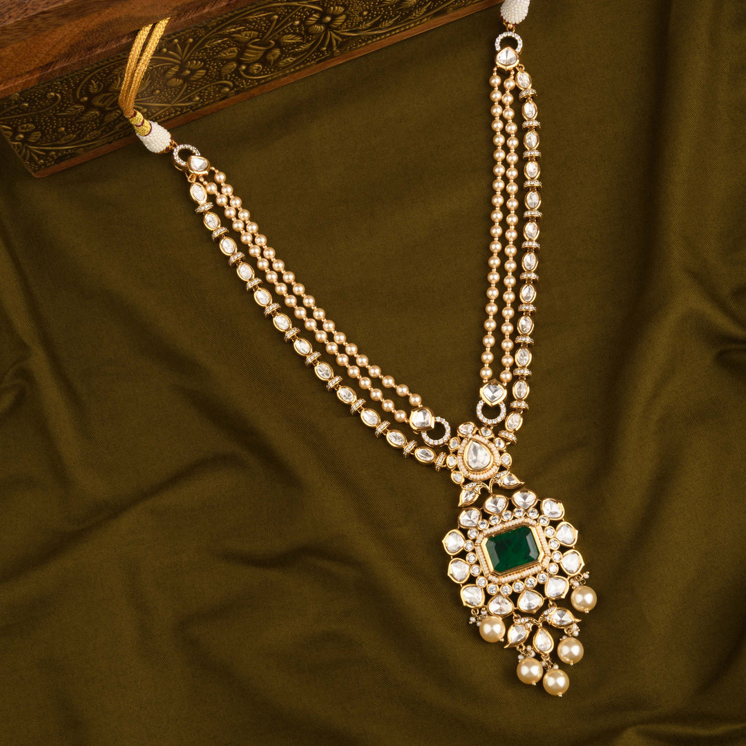 Asiya Polki and Pearl Necklace Set
