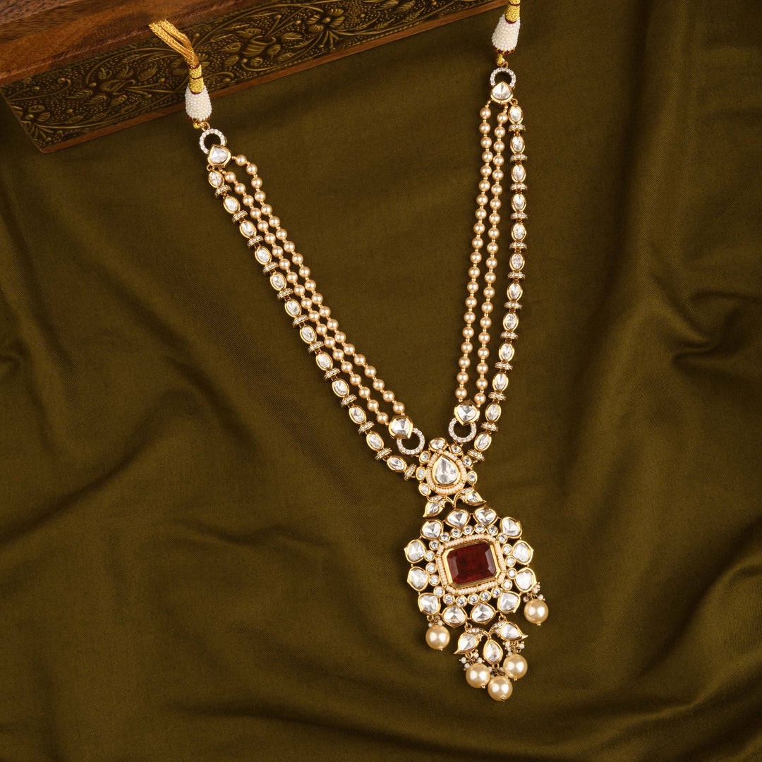 Asiya Polki and Pearl Necklace Set