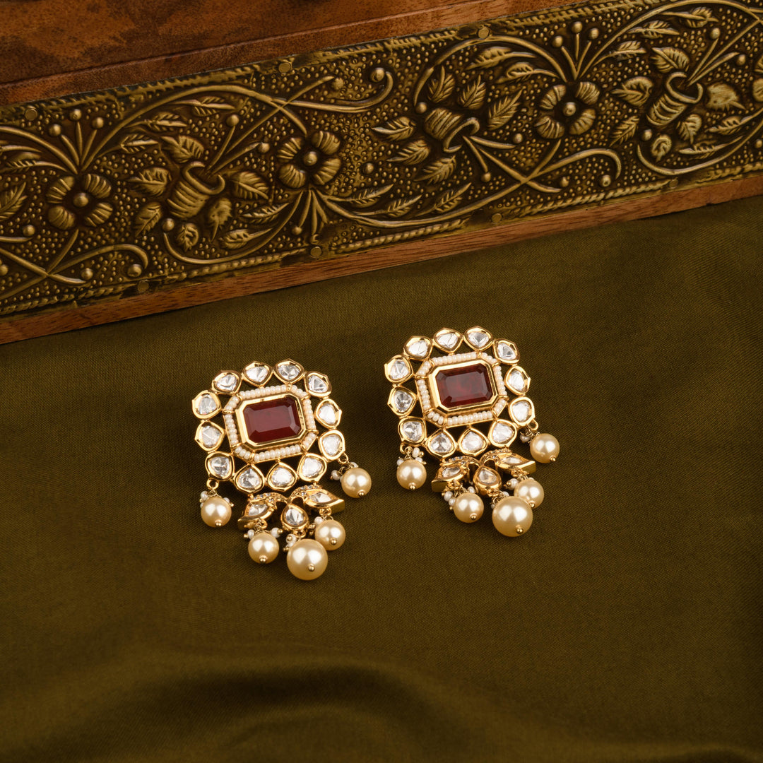 Asiya Polki and Pearl Necklace Set