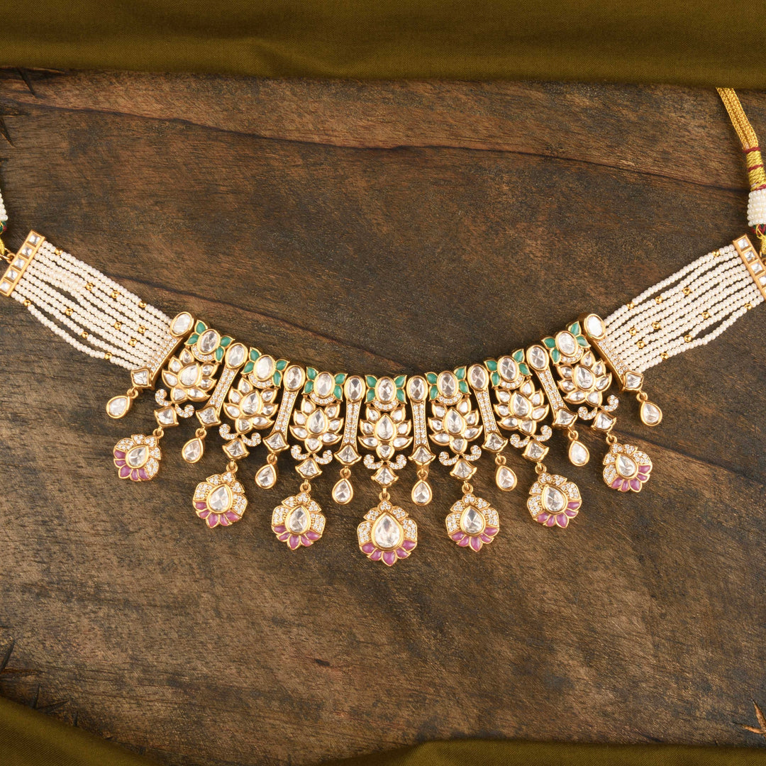 Azra Polki and Pearl Choker Set