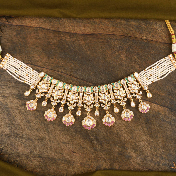 Azra Polki and Pearl Choker Set