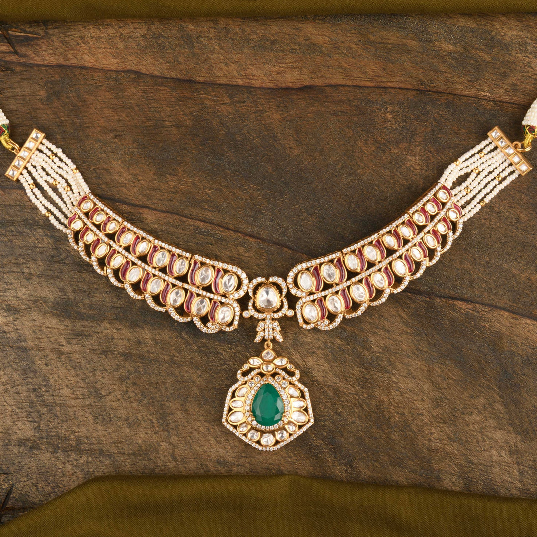 Chhavi Polki and Pearl Choker Set