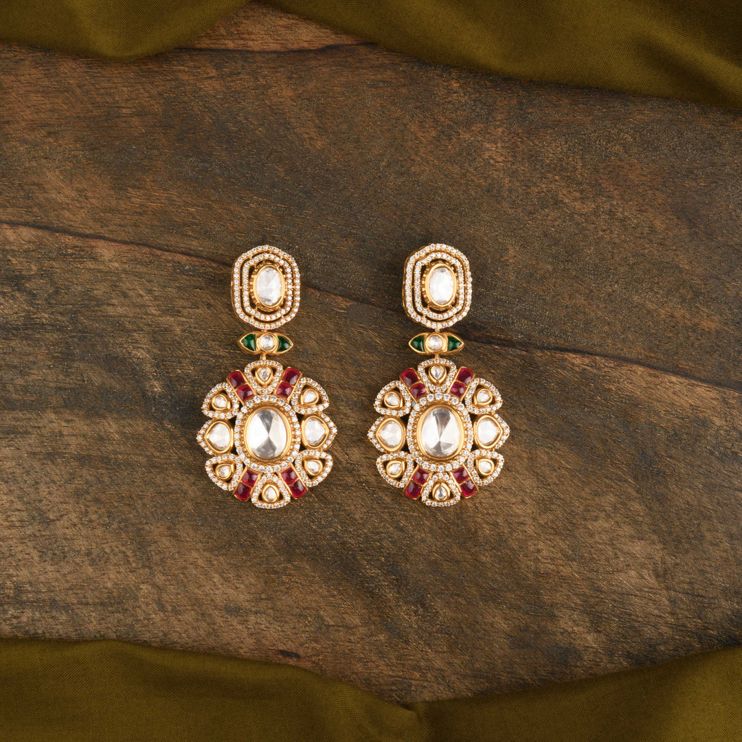 Sabah Polki and Pearl Necklace Set