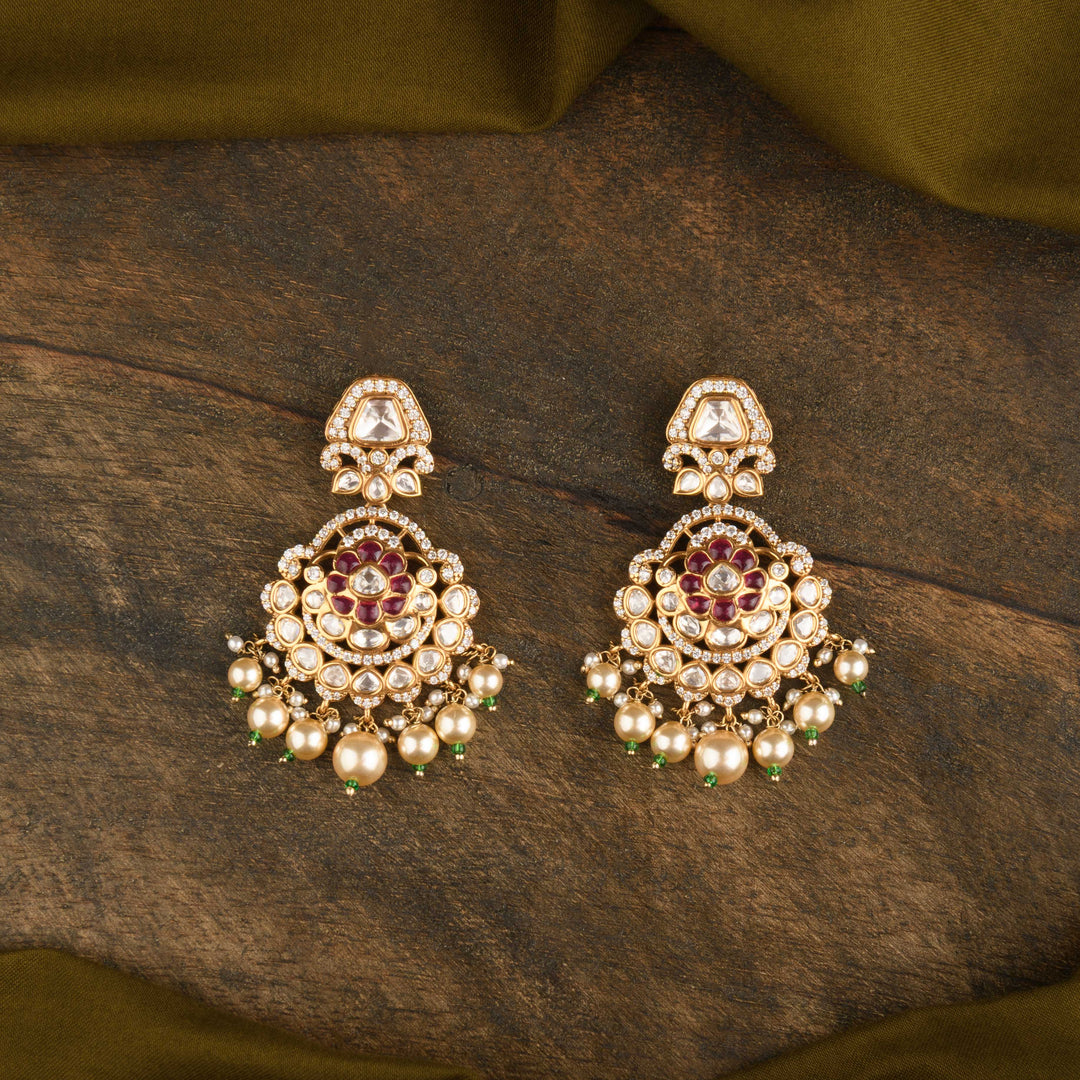 Pranavi Polki and Pearl Necklace Set