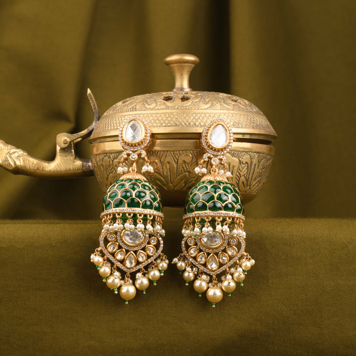 Rafia Polki and Pearl Necklace Set