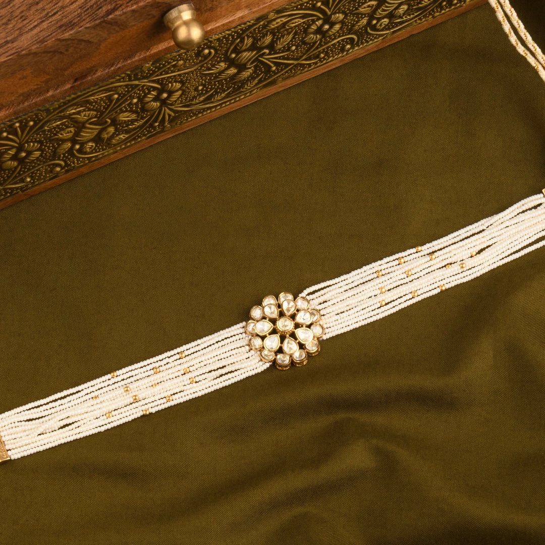 Riddhi Polki and Pearl Choker Set