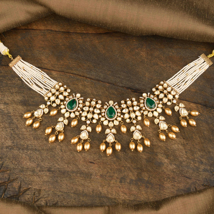 Mansi Polki and Pearl Choker Set
