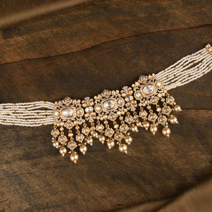Jannat Polki and Pearl Choker Set