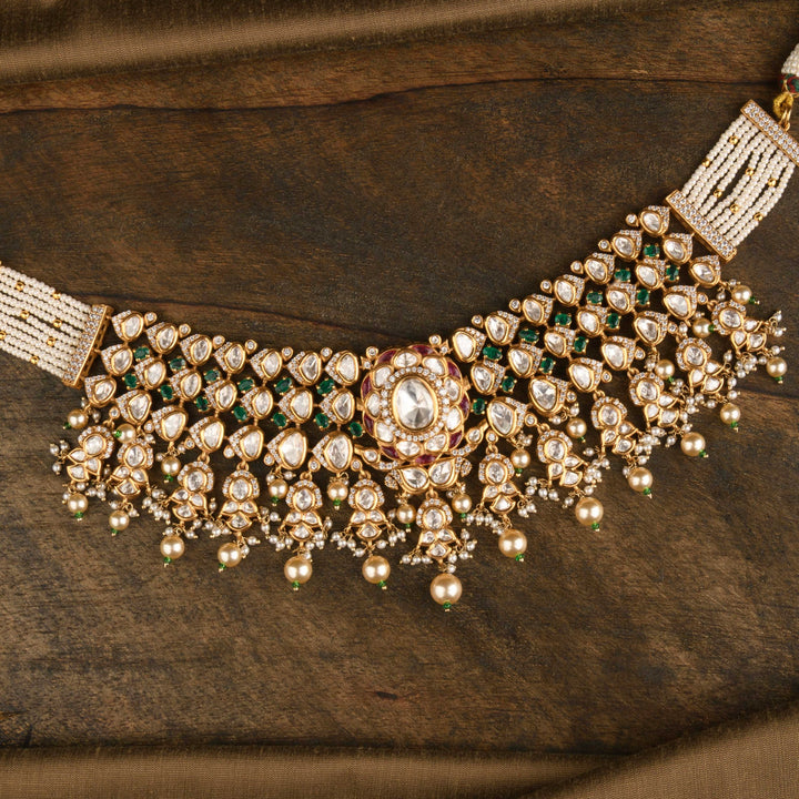 Laiba Polki and Pearl Choker Set