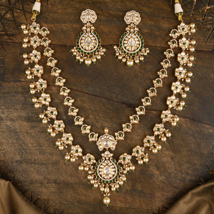 Aamna Polki and Pearl Necklace Set