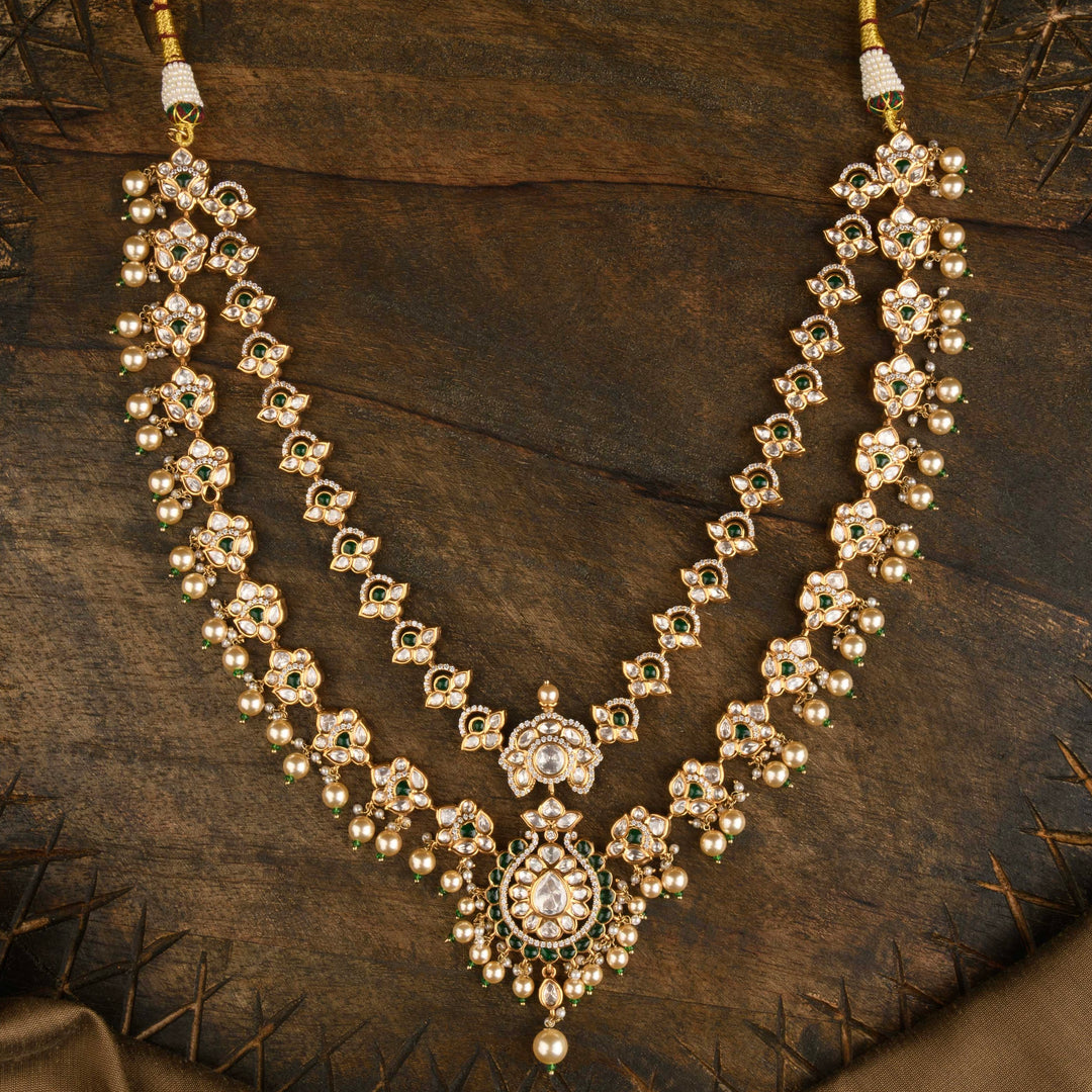 Aamna Polki and Pearl Necklace Set