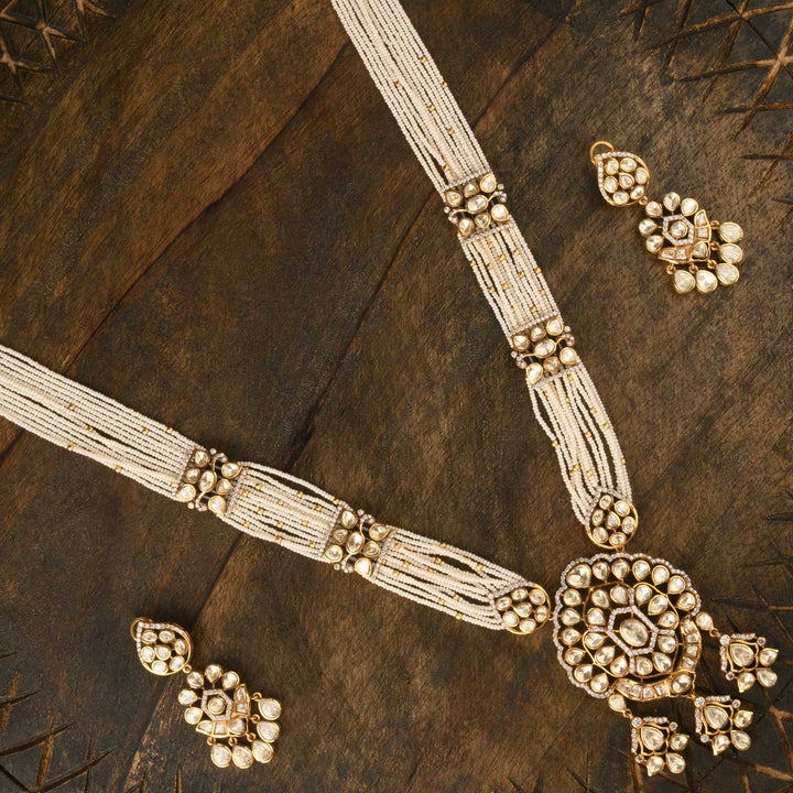 Anushka Polki and Pearl Necklace Set