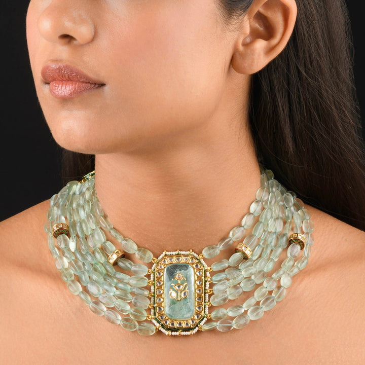 Chandrika Flourite Necklace Set