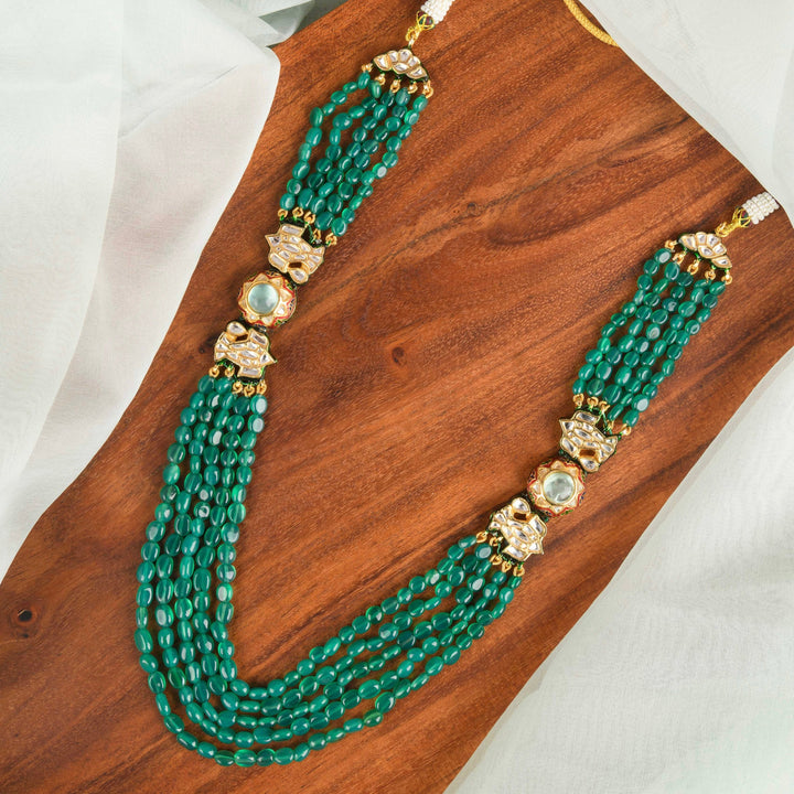 Devika Emerald Necklace Set