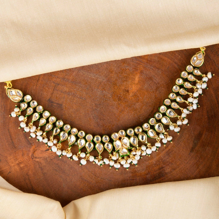 Bani Pearl and Polki Choker Set