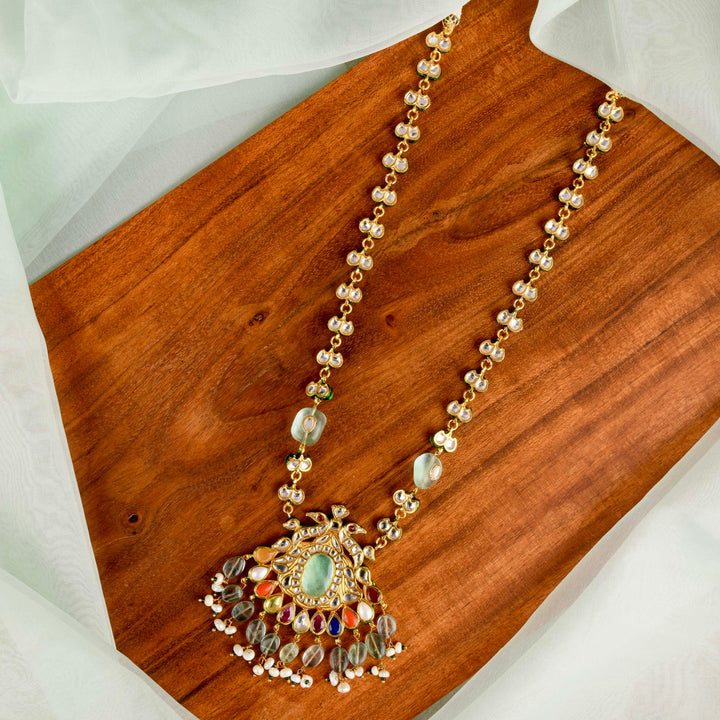 Kaashika Pearl and Polki Necklace Set