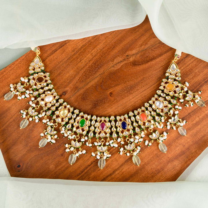 Revati Navratan Necklace Set