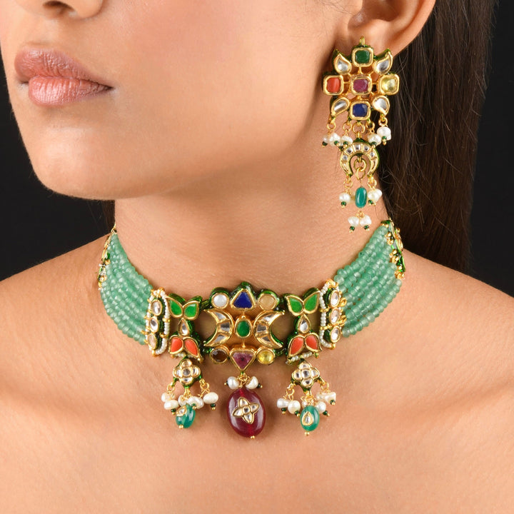 Ruchika Navratan Choker Set