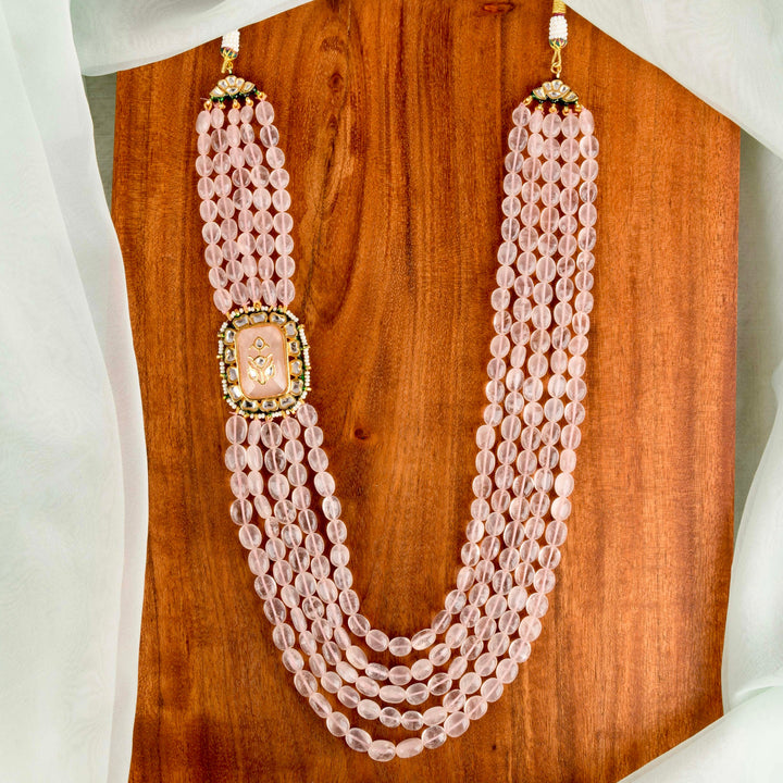 Tavleen Rose Quartz Necklace Set