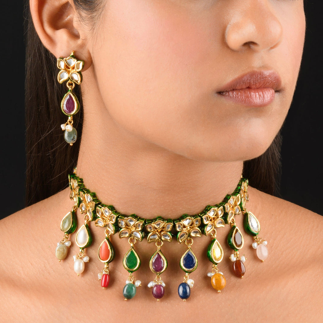 Shefali Navratan Choker Set