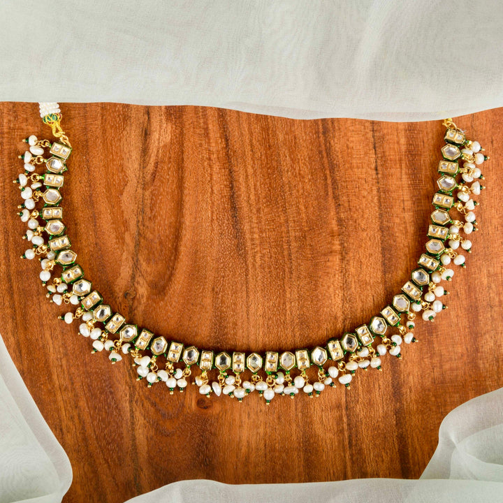 Kavya Pearl and Polki Choker Set