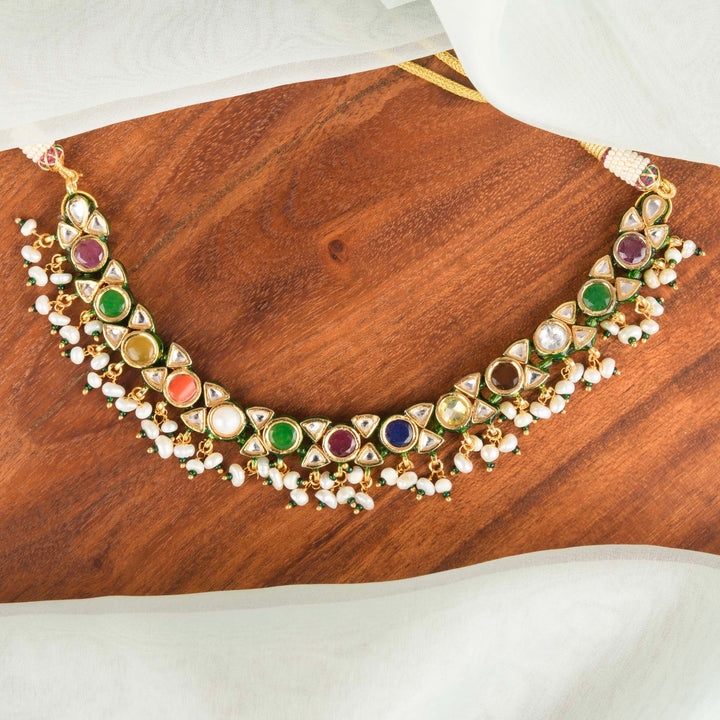 Aakriti Navratan Necklace Set