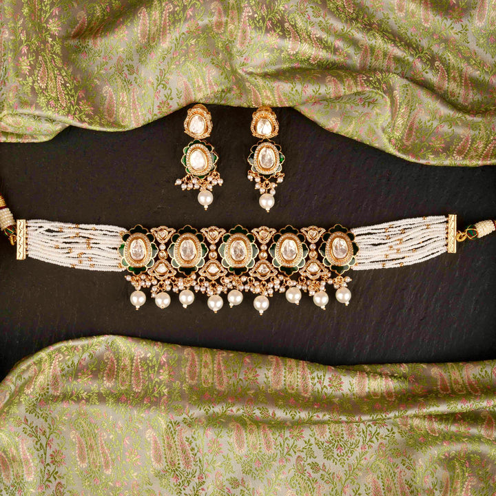 Tejaswi Pearl Choker Set